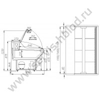 Витрина холодильная ВХС-1,5 Полюс G95 SM (0...+7)